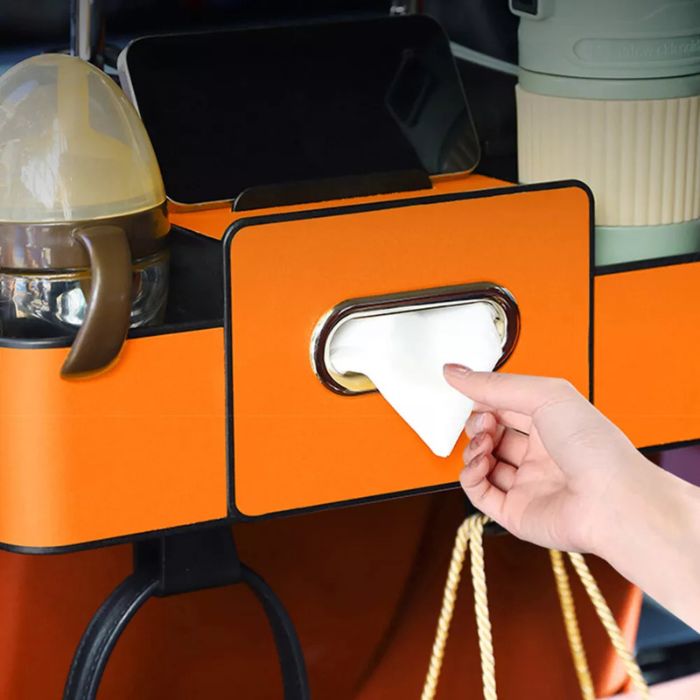 Organizador De Asiento Trasero De Coche — Almacenamiento Práctico Y Ordenado