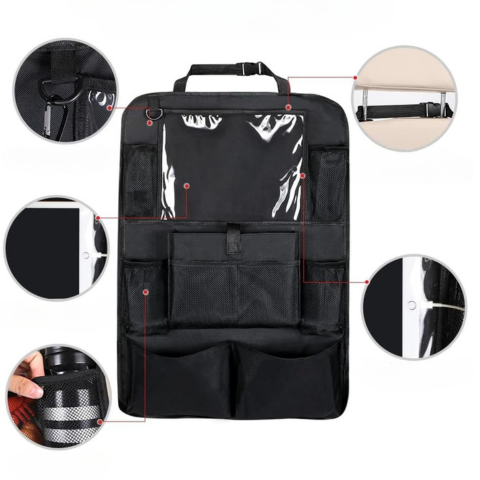 Organizzatore Per Il Sedile Posteriore Dell'Auto — Spazio Di Archiviazione Ampio E Pratico