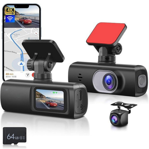 Dashcam Dvojitý Objektív – Úplný Dohľad a WiFi Pripojenie