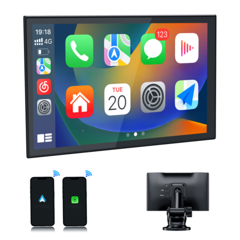 Kantava kosketusnäyttö — GPS, musiikki & ääniohjaus