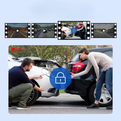 Dashcam Dobbelt Objektiv – Total Overvågning Og WiFi Forbindelse