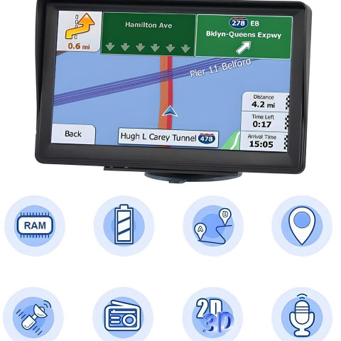 GPS Véhicule Multifonction – Itinéraires Précis Et Voix Guidée