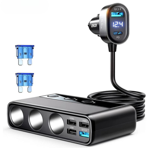 Chargeur De Voiture 9-En-1 — Puissance 154W Pour Tous Vos Appareils