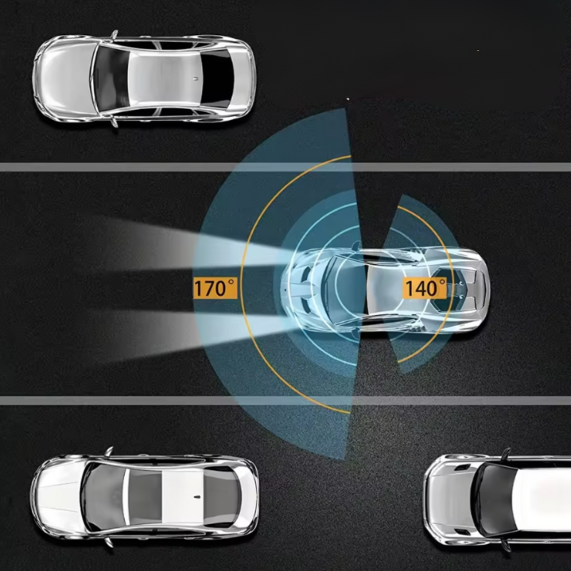 Dashcam Dobbel Full HD Bil - Nattvisjon + Innvendig Kamera
