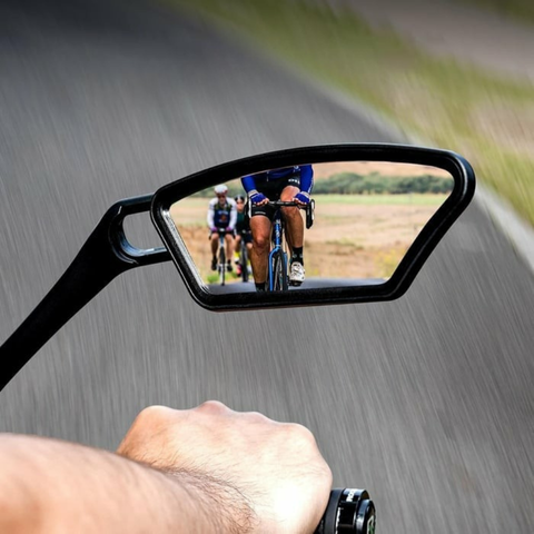 360度回転するバイクと自転車用ミラー — 最適な保護と視認性 
