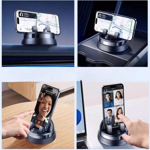 Soporte de Teléfono para Coche 360° – Fijación Ultra-Estable 