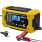 Intelligent Bilbatteriladdare 12V/24V - LCD-display & Automatisk skydd 