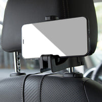 Podpora telefonu a taška na opěrku hlavy – 2-v-1 praktická 