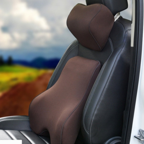 Muistivaahtomuovinen lannerangan tuki ja niskatyyny - mukavuus ja selän helpottaminen