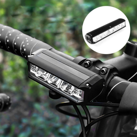 Lampă pentru ghidon de bicicletă – reîncărcabilă și impermeabilă 