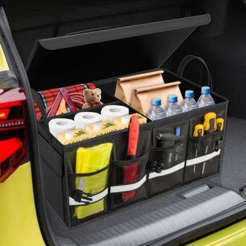 Organizador de Maletero de Auto — Caja de Almacenamiento Impermeable y Plegable 