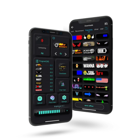 LED auto reklamní panel – personalizované texty a vzory 