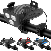 Lampada da Bici Multifunzionale – Supporto per Telefono e Clacson 