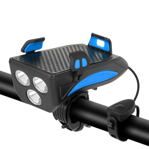Multifunktions-Fahrradlampe – Hupe und Handyhalter 