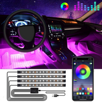 Kit LED Ambianță Mașină – Lumini Multicolore Reactive la Sunet 