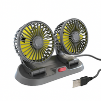Dvouhlavý automatický ventilátor - napájení z USB nebo zapalovače doutníků