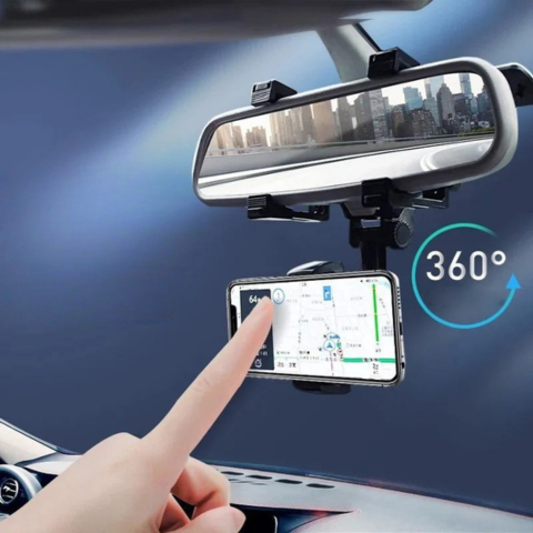 Support Téléphone Rétroviseur – Angle Réglable Et Fixation Stable