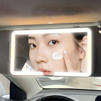 مرآة سيارة مع إضاءة LED - مستويات سطوع قابلة للتعديل 