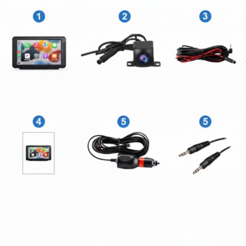 Sistema Multimediale Multifunzionale Per Auto — GPS, Musica & Telecamera Di Retromarcia 