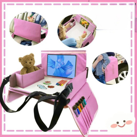 Utazó Tálca Gyermek Autós Üléshez — Kényelem és Beépített Tárolás 