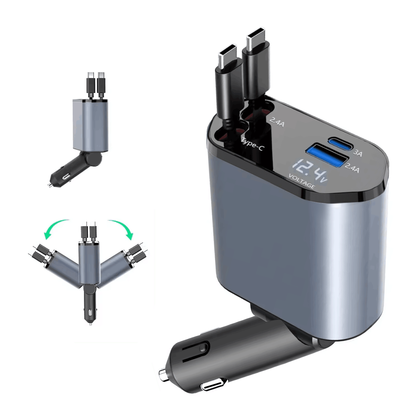 Caricatore per auto 9-in-1 — Potenza 154W per tutti i tuoi dispositivi 